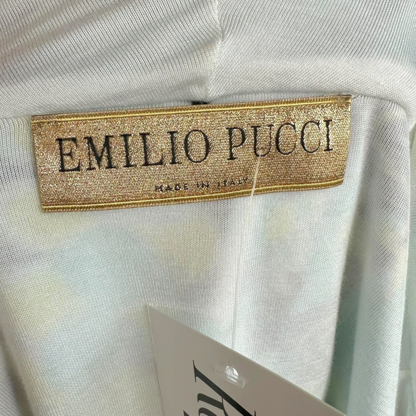Emilio Pucci Cropped Zip-Up Hoodie Blue Green Velour