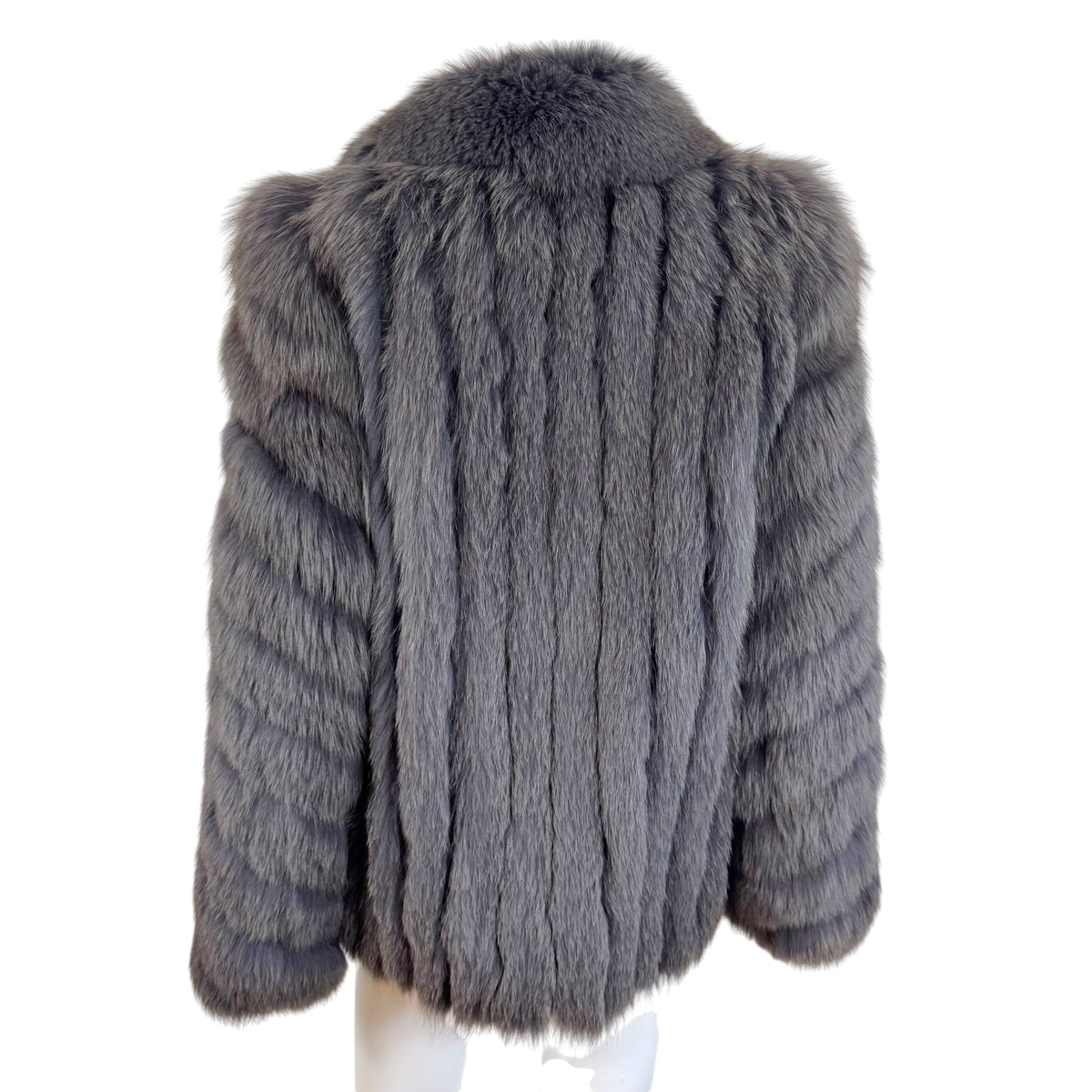Saga Fox Gray Dyed Fox Fur Coat