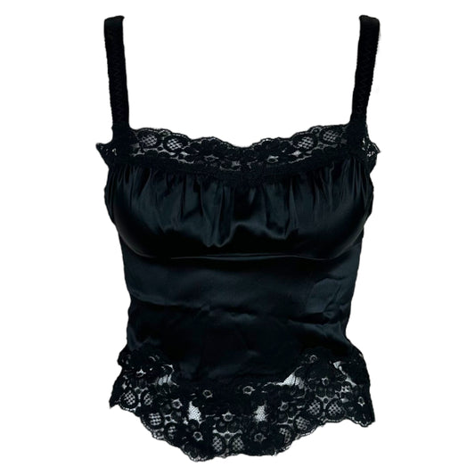 D&G Dolce & Gabbana Black Silk & Lace Cami