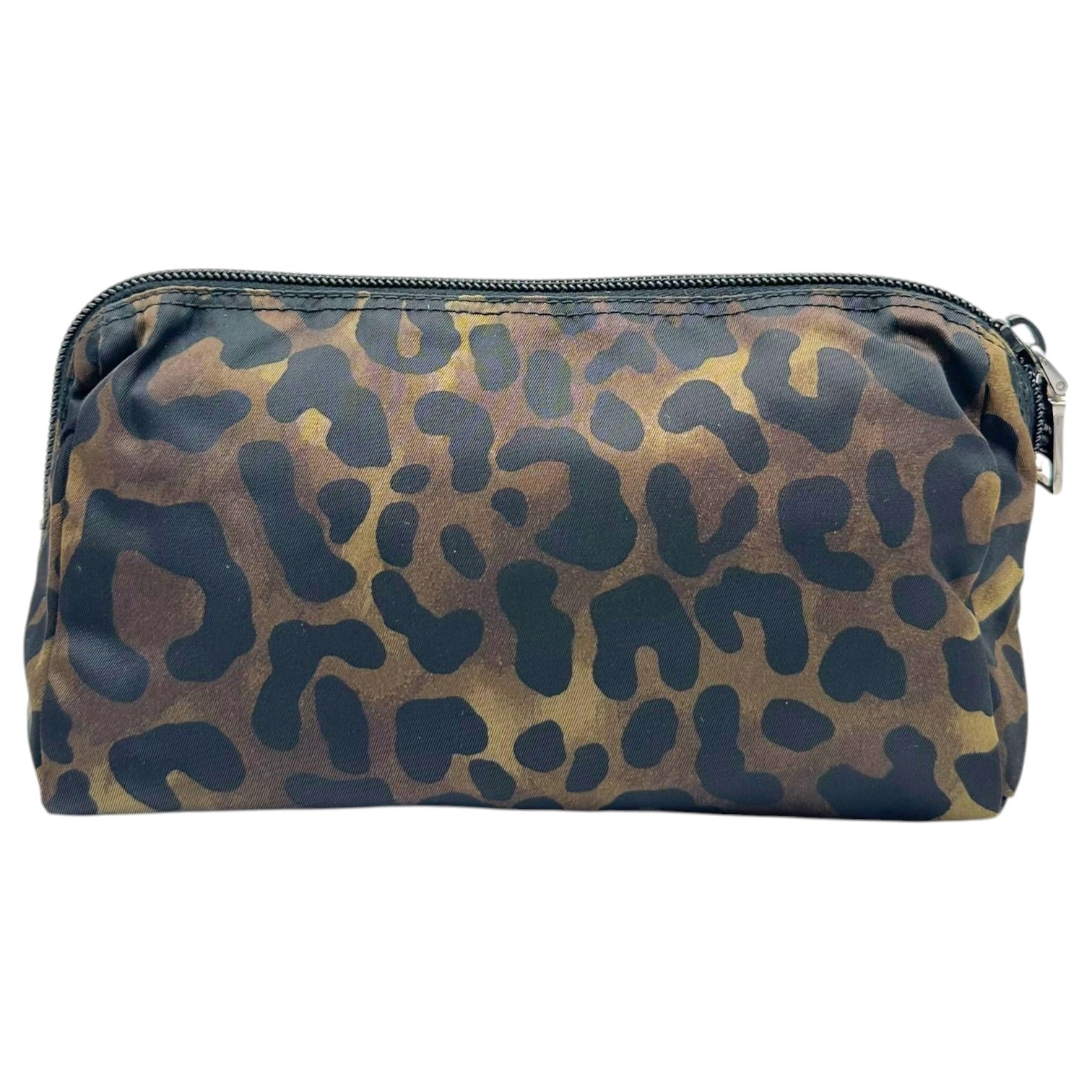 Prada Leopard Print Nylon Cosmetic Bag