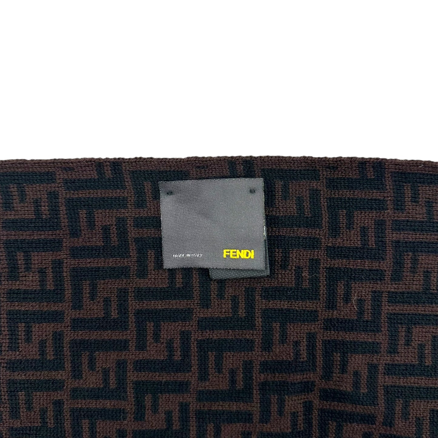 Fendi Brown Zucca Logo Scarf