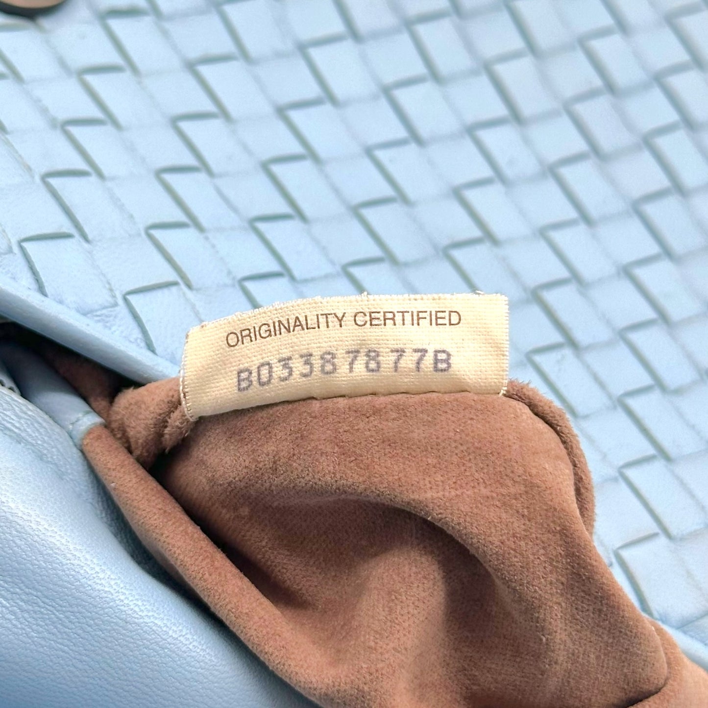 Bottega Veneta Light Blue Intrecciato Leather Flap Shoulder Bag