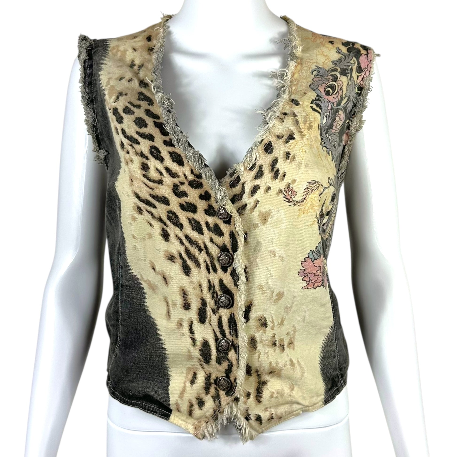 Roberto Cavalli 90's Leopard & Floral Print Vest Top - Outfit Repeater