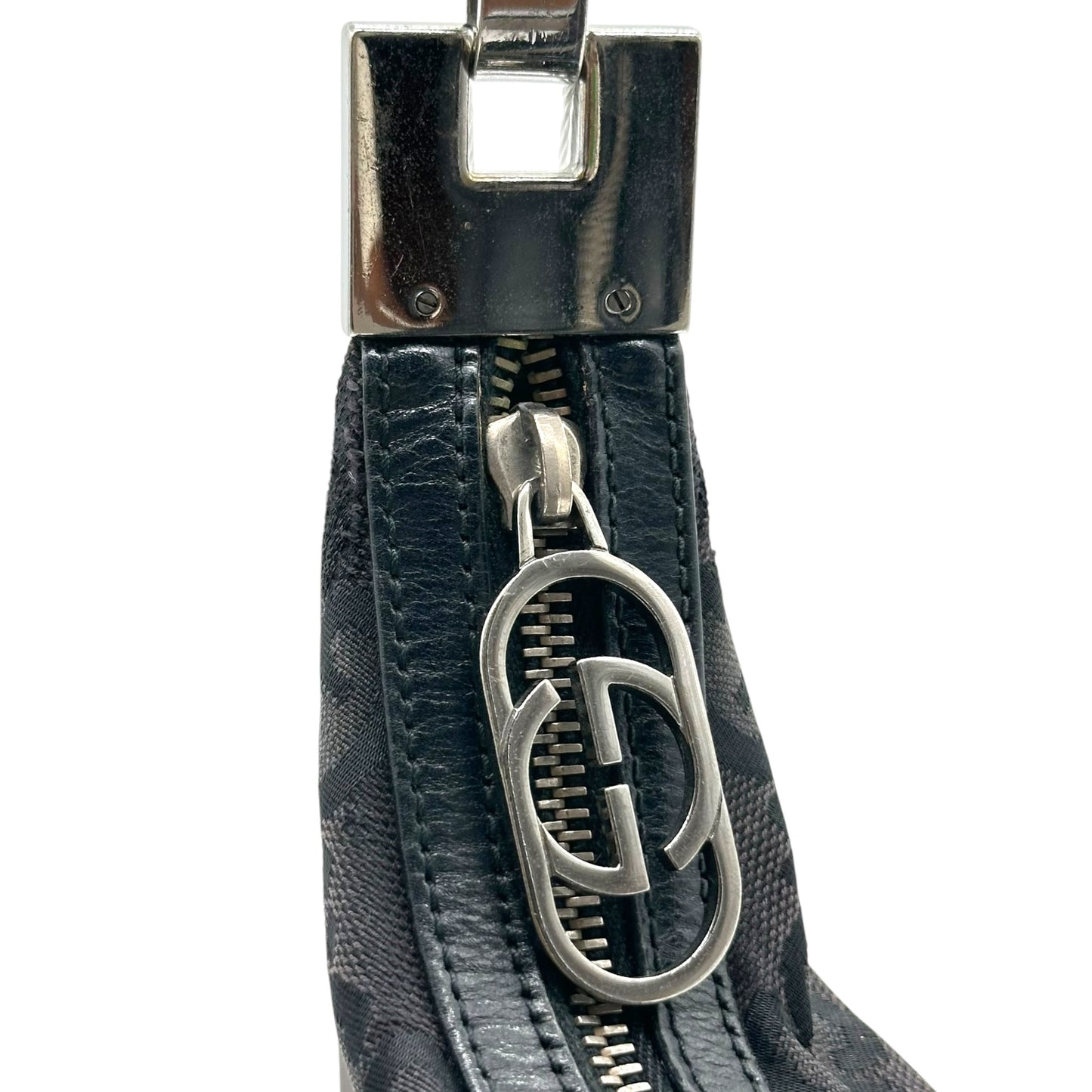 Gucci Black XL Monogram Canvas Shoulder Bag