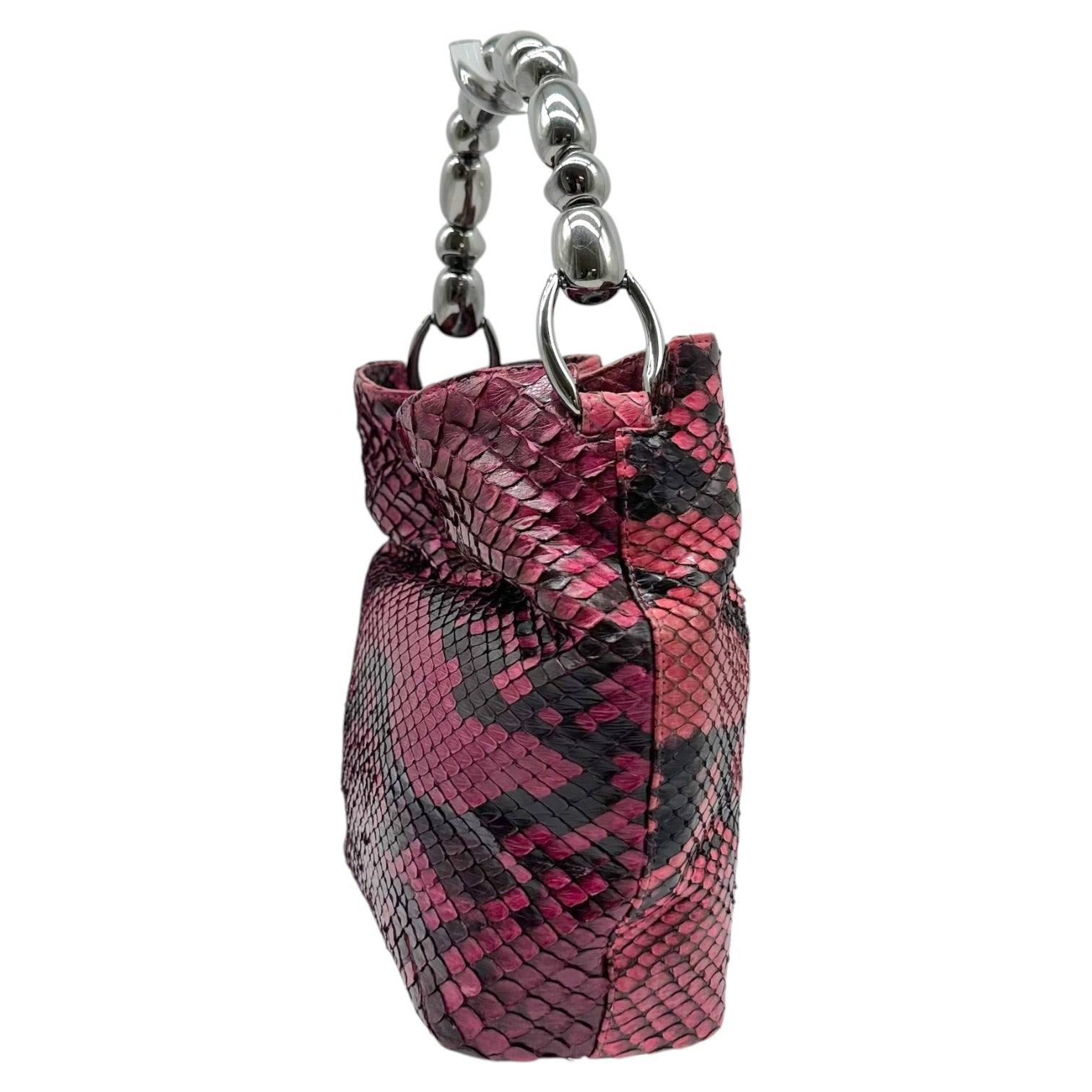 Christian Dior Python Top Handle Handbag Pink Purple