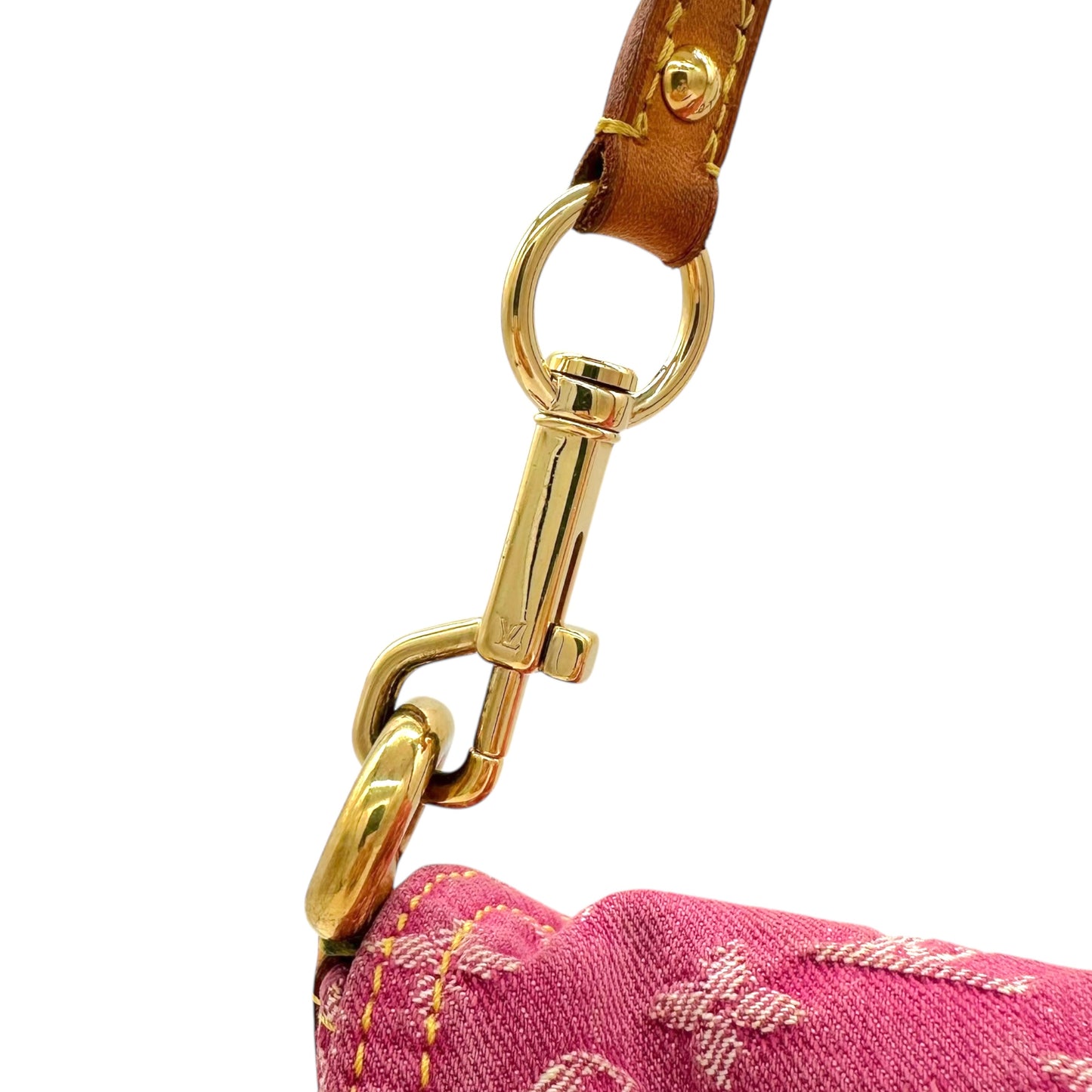 Louis Vuitton Pink Denim Monogram Mini Pleaty Bag - Outfit Repeater