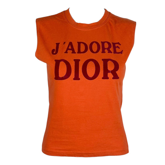 Christian Dior Orange Dark Pink J'Adore Tank Top
