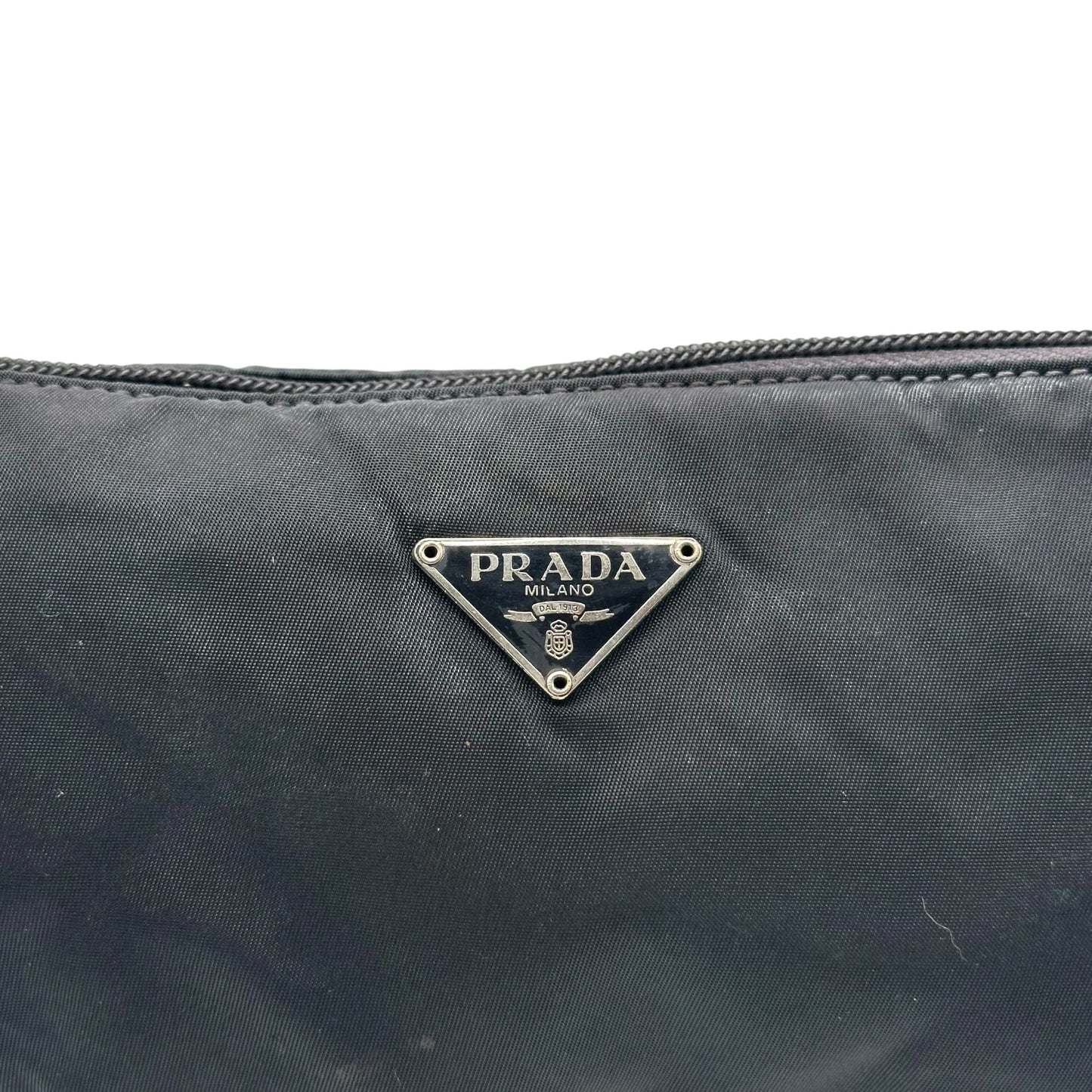 Prada Black Nylon Rectangle Mini Pochette Bag