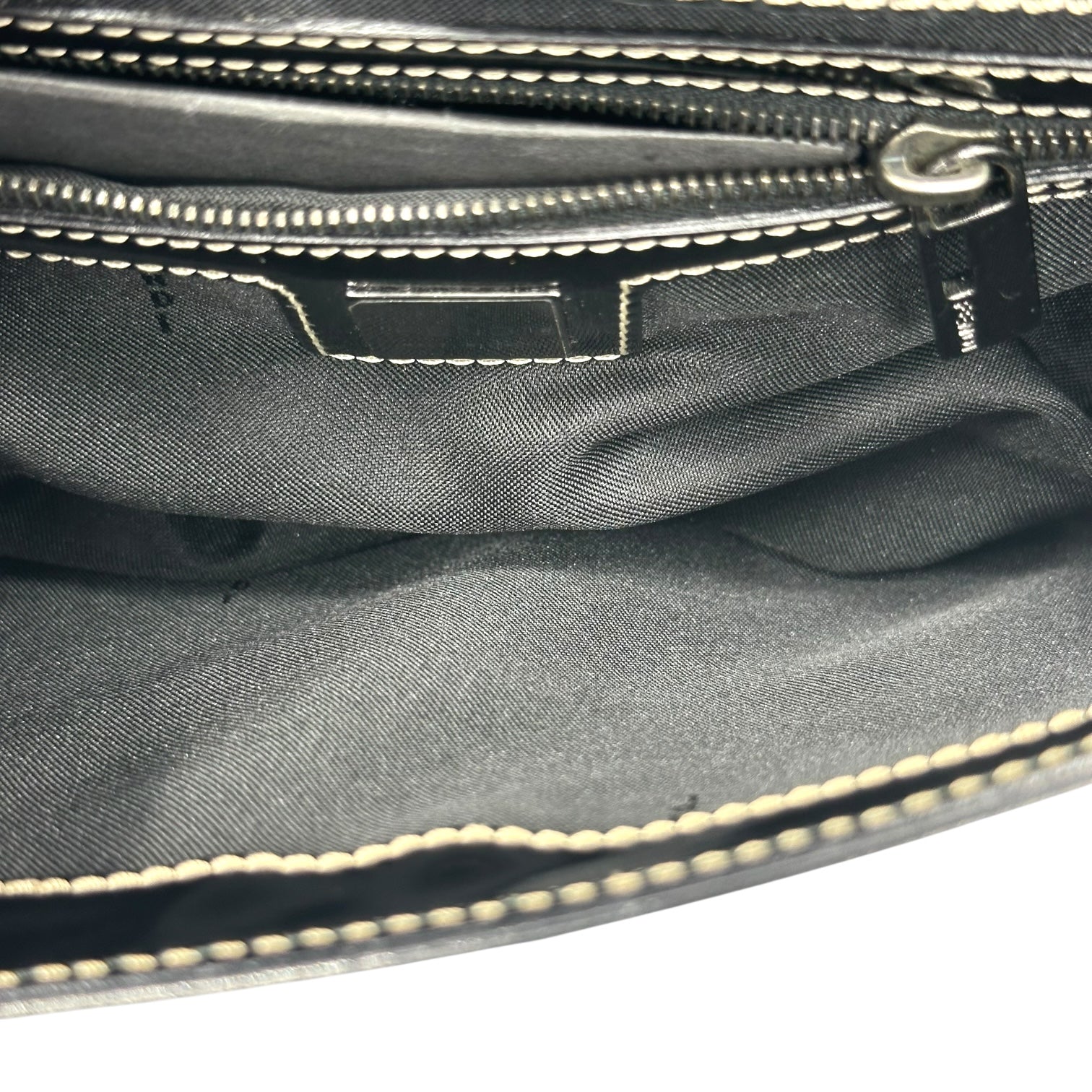 Fendi Black Patent Leather Structured Baguette Bag - Outfit Repeater