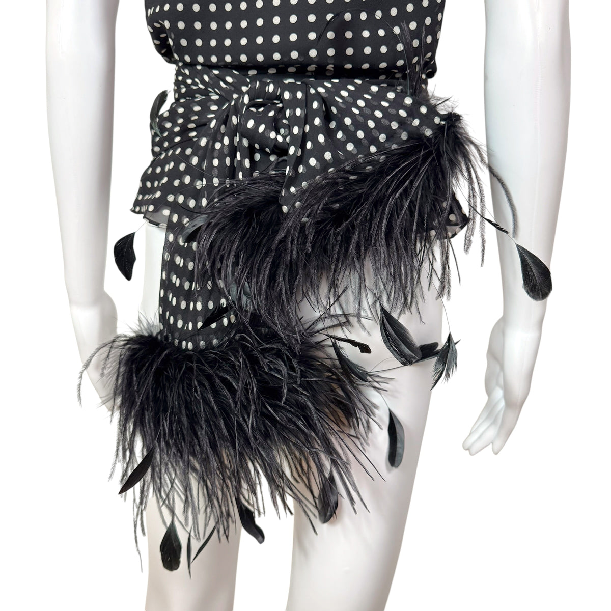 Ralph Lauren Black Silk Polka Dot Sleeveless Blouse