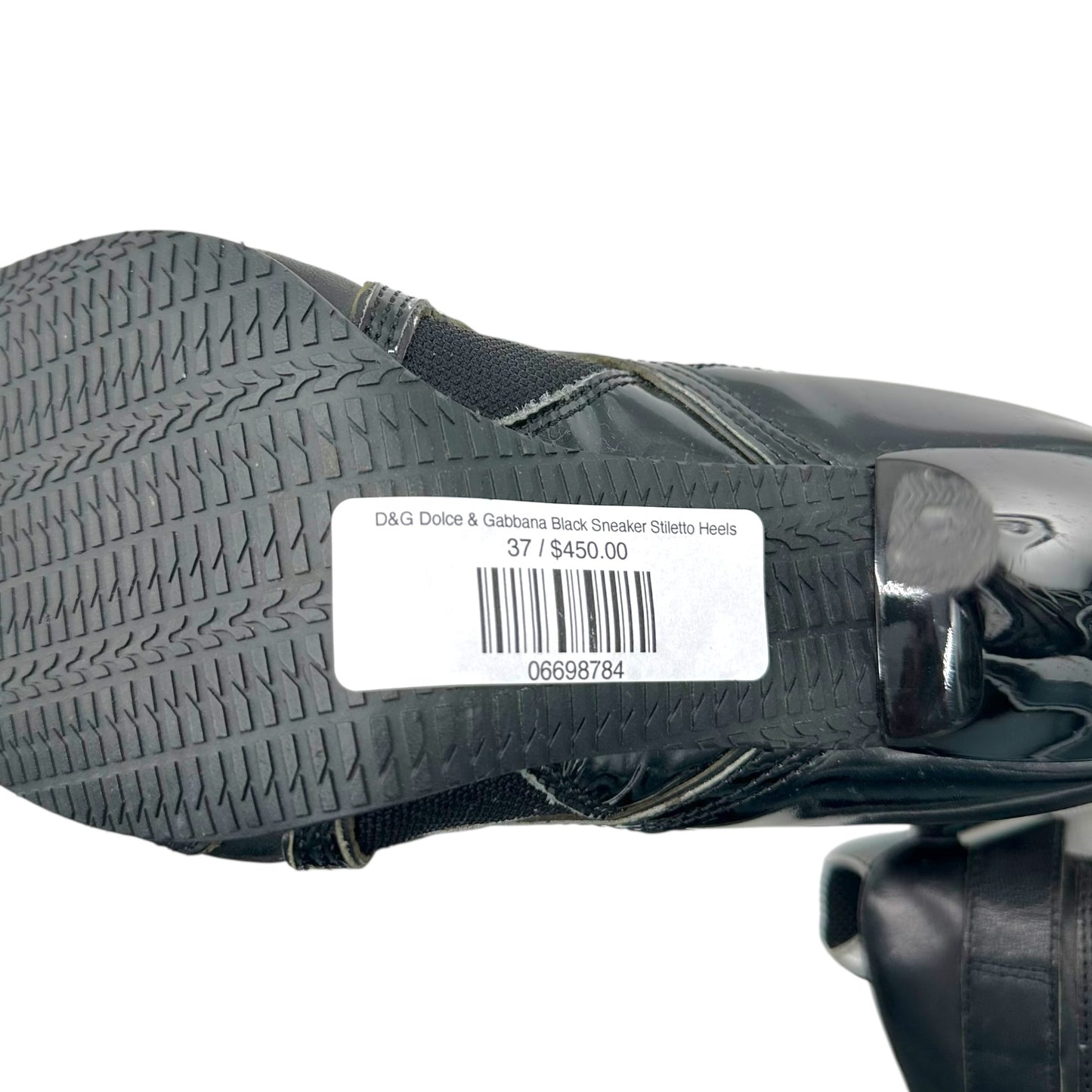 D&G Dolce & Gabbana Black Sneaker Stiletto Heels - Outfit Repeater