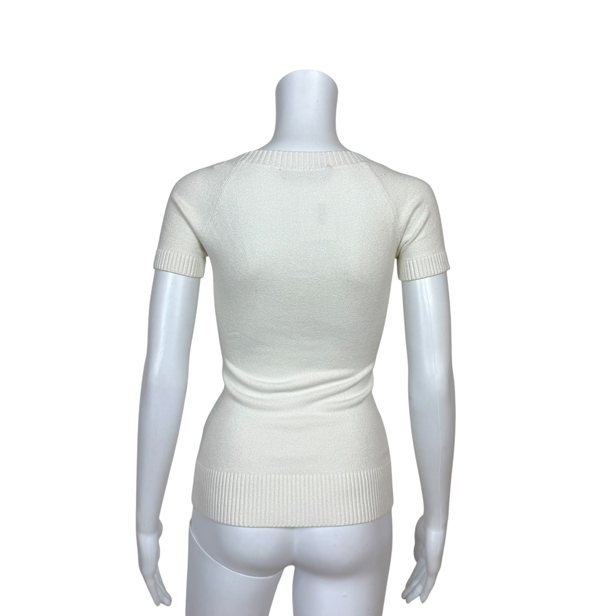 Dolce & Gabbana White Knit T-Shirt
