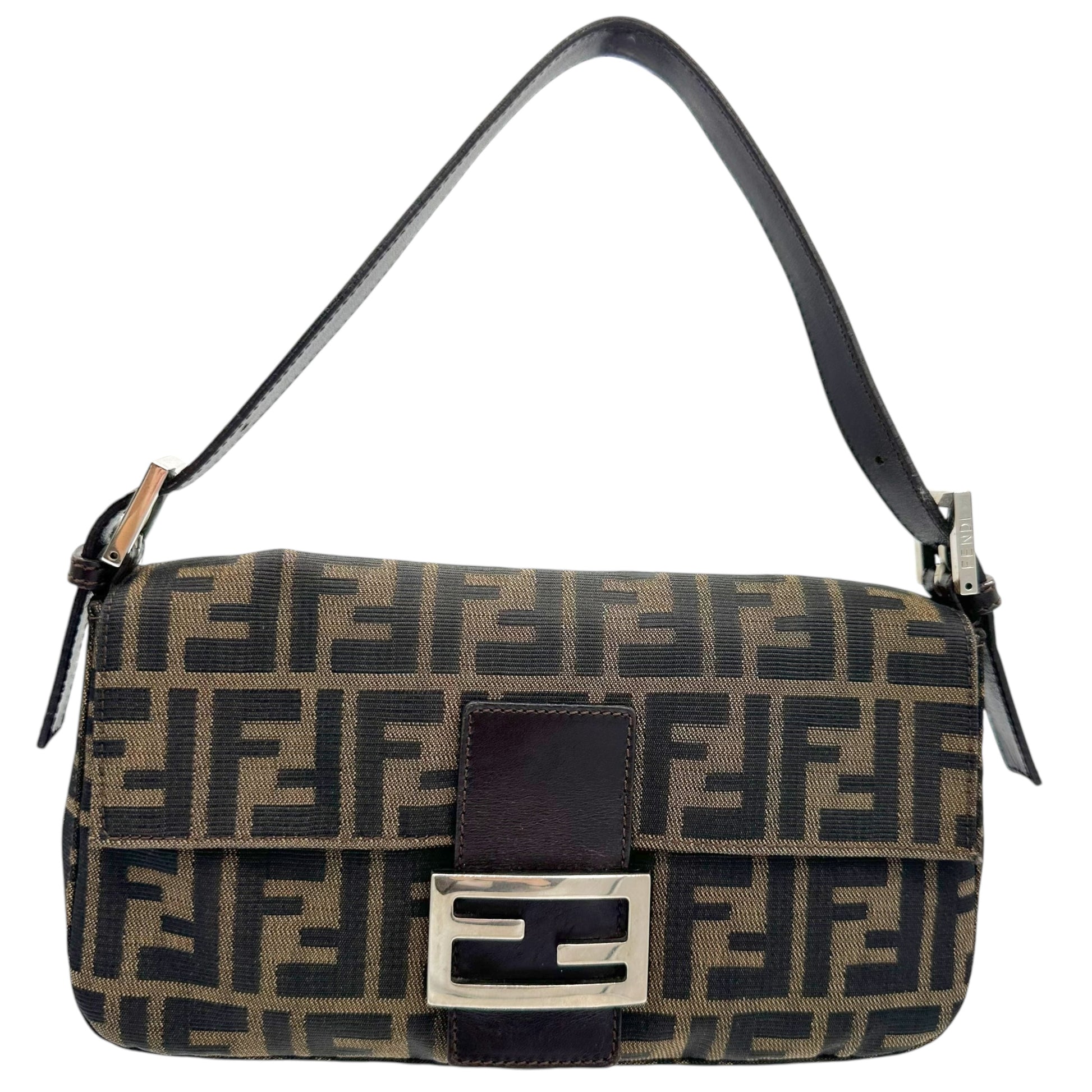 Fendi Brown Zucca Monogram Baguette Bag - Outfit Repeater