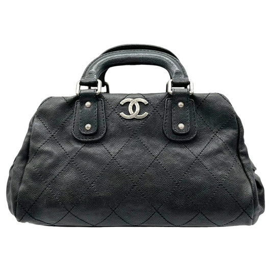 Chanel Black Caviar Matelasse Bowler Bag 2005-06