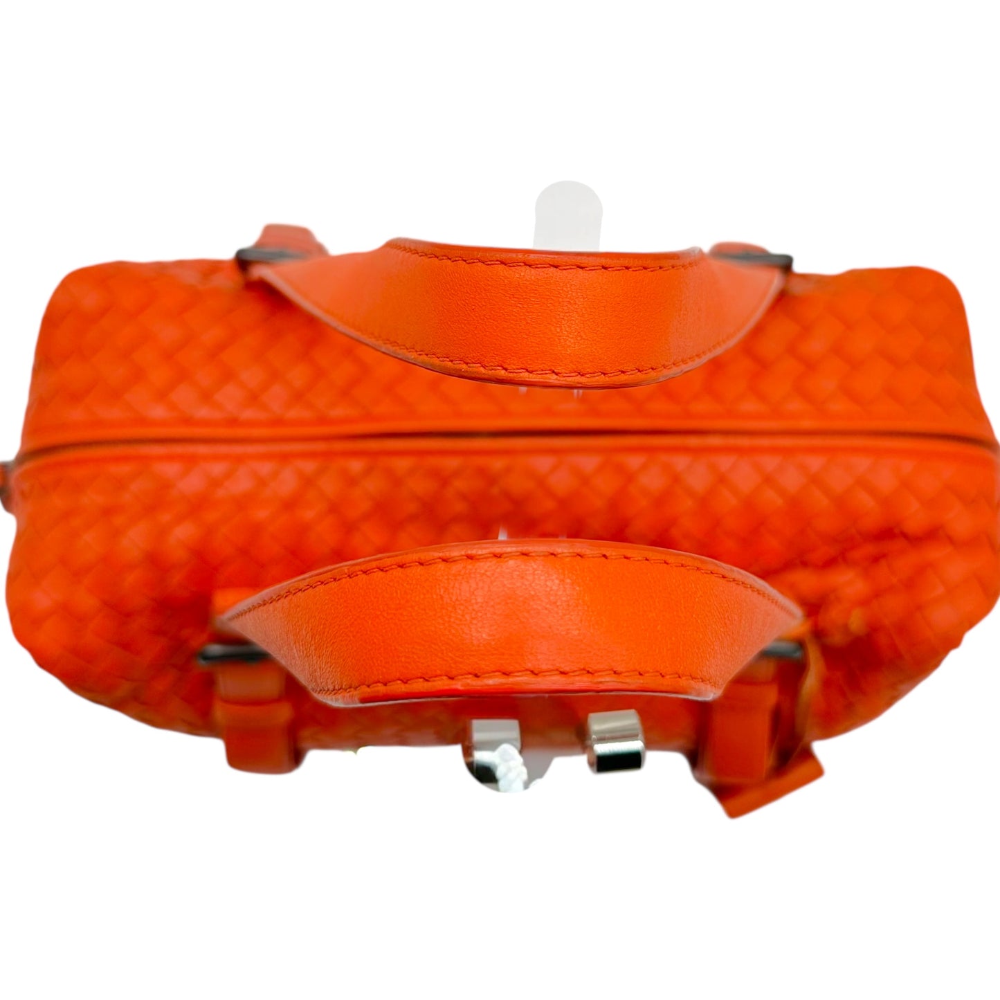 Bottega Veneta Orange Intrecciato Leather East West Bag