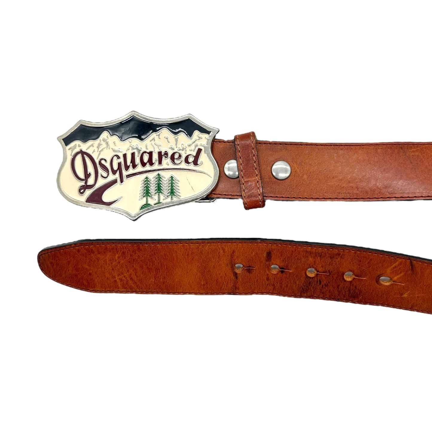 Dsquared2 Mountain Logo Oversized Belt