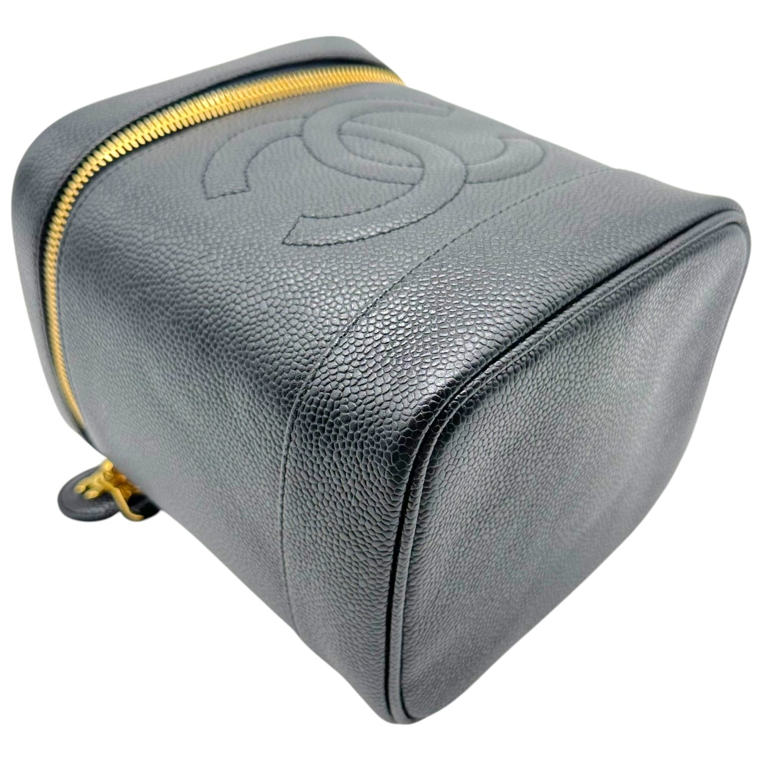 Chanel Black Caviar Leather Vanity Bag