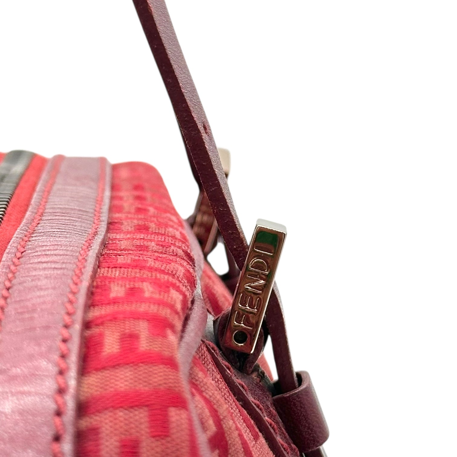 Fendi Red Zucchino Monogram East West Shoulder Bag - Outfit Repeater