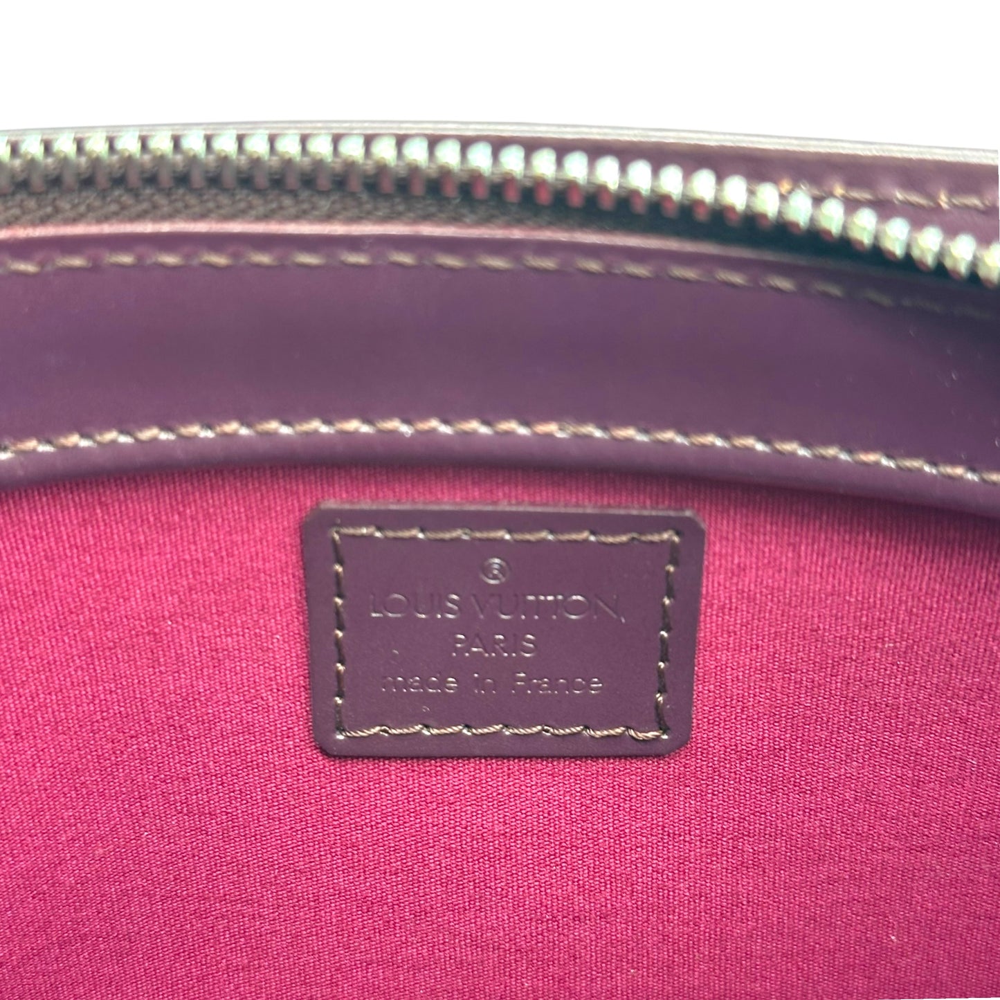 Louis Vuitton Burgundy Logo Embossed Fowler Pochette Bag