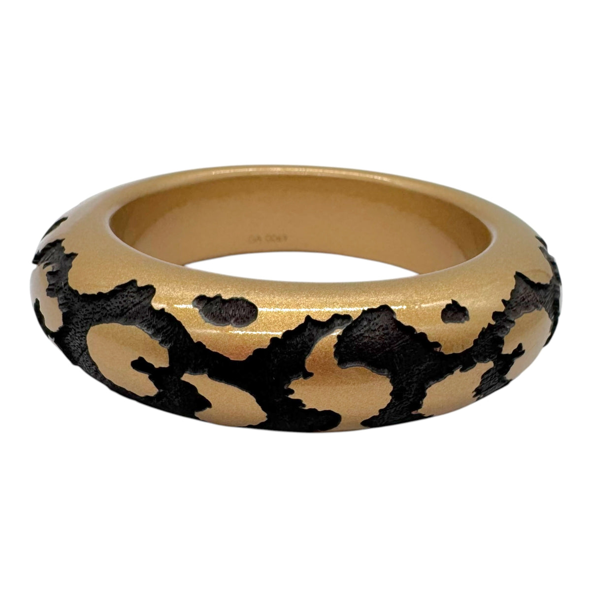 Louis Vuitton Carved Wooden Logo Bangle Bracelet