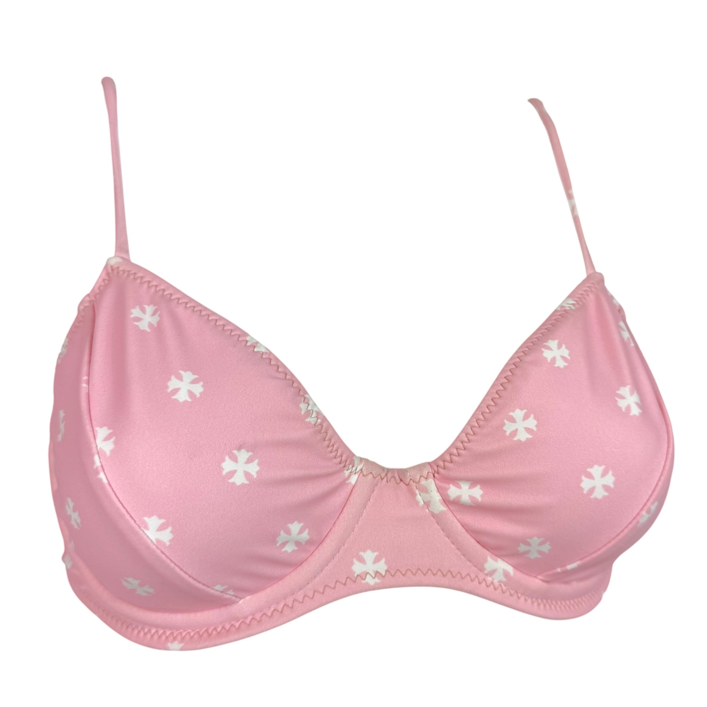 Chrome Hearts Pink Cross Print Bikini Set Size L/S – Outfit Repeater
