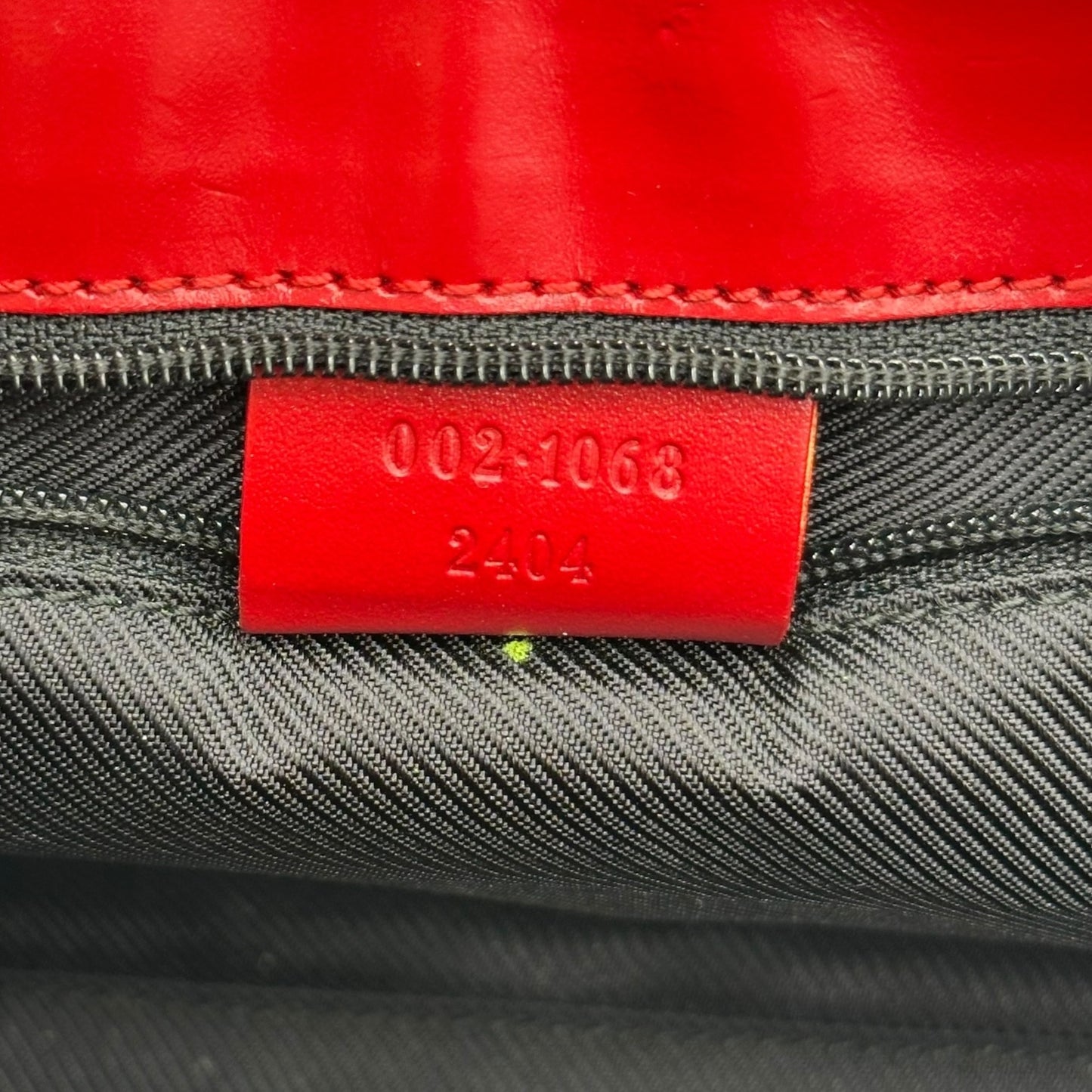Gucci Gray Monogram & Red Leather Mini Jackie Bag