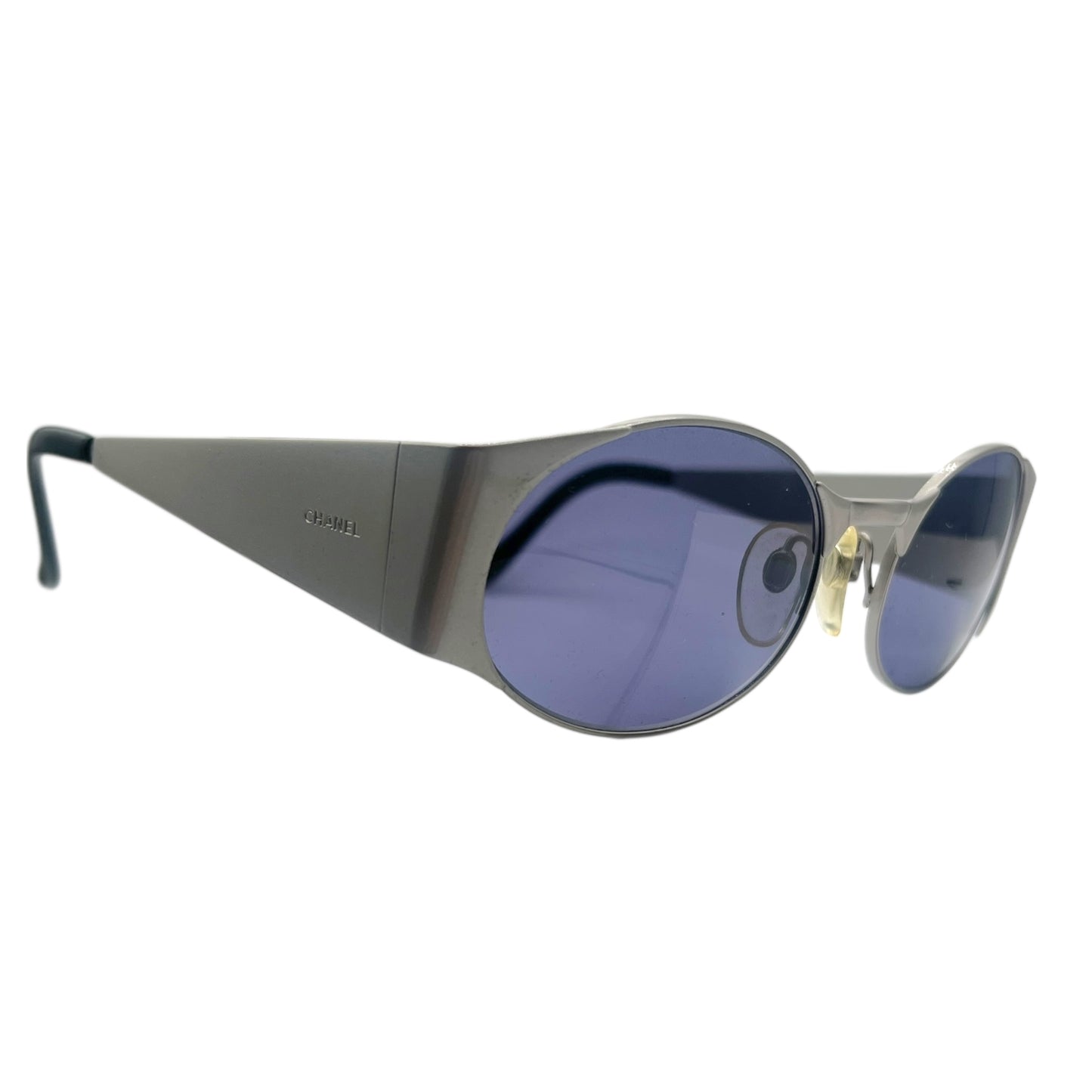 Chanel 06926 Silver Oval Sunglasses w/ Case