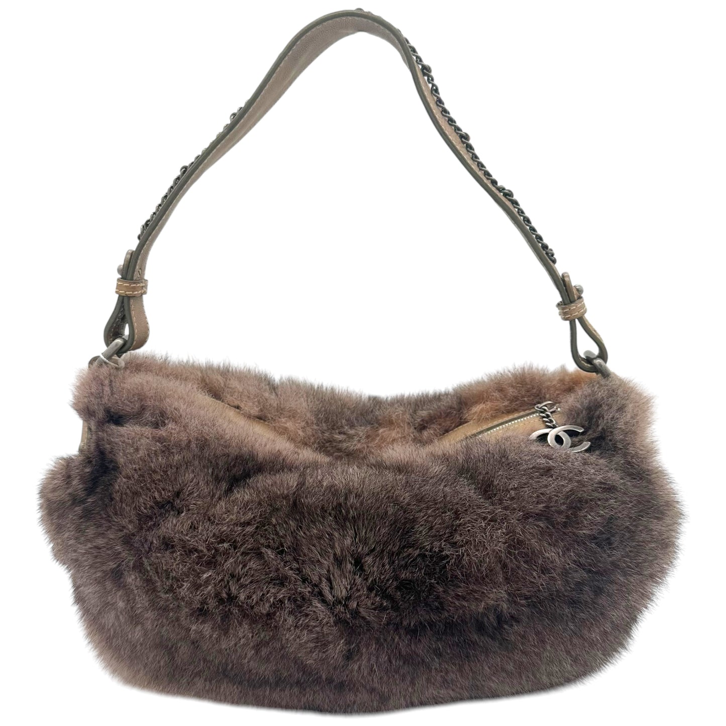 Chanel Brown Fur Shoulder Bag - Outfit Repeater