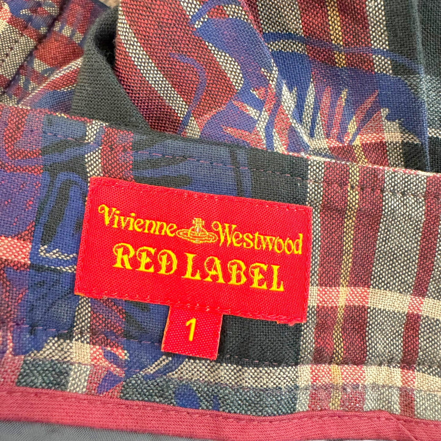 Vivienne Westwood Red Label Multicolor Plaid & Floral Pleated Wrap Mini Skirt