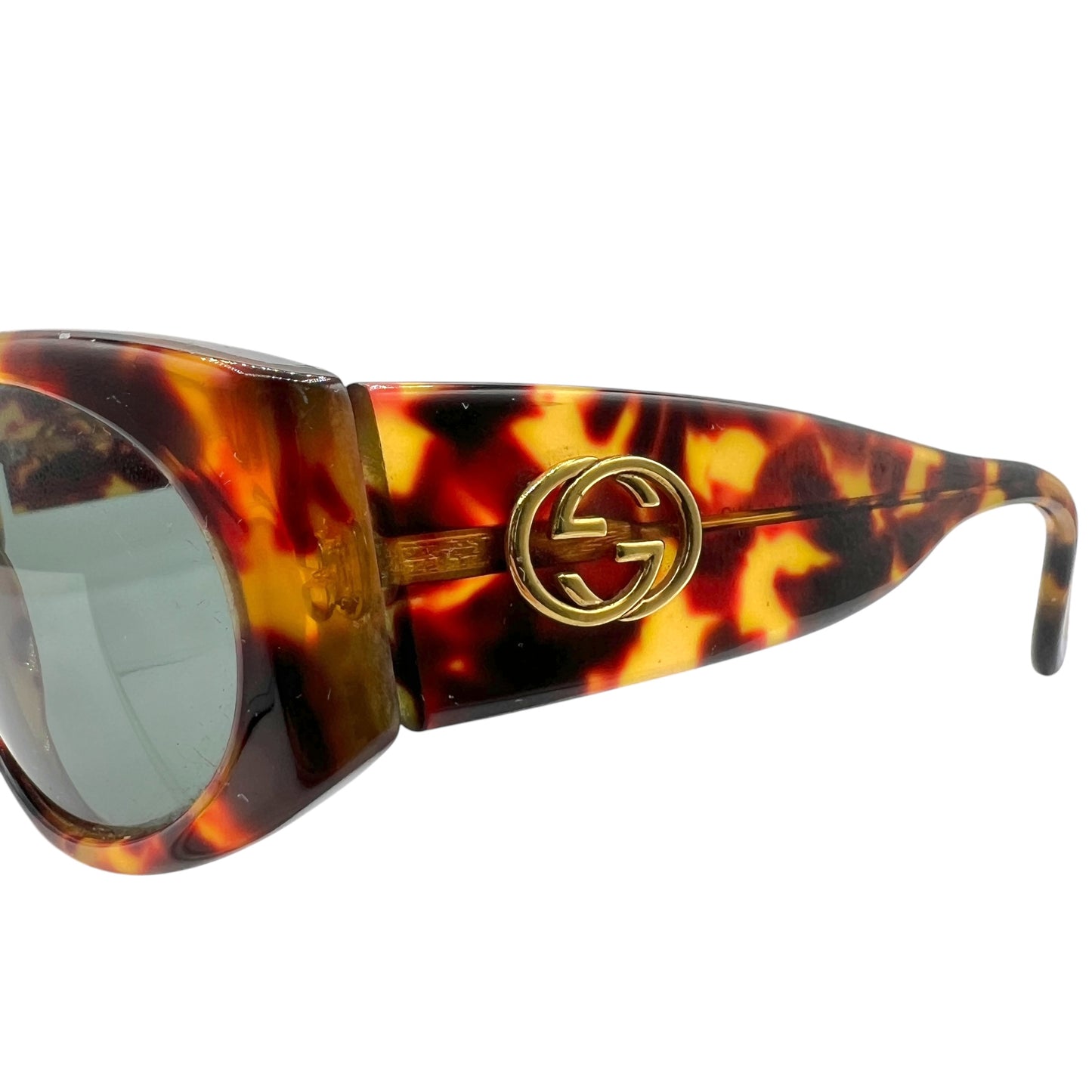 Gucci 2151 Tortoise & Gold Oval Sunglasses