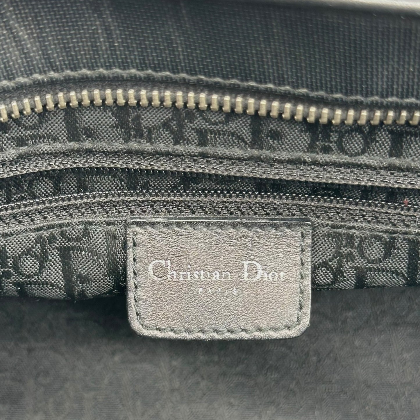 Christian Dior Hardcore Black Leather & Rhinestone 2-Way Bag