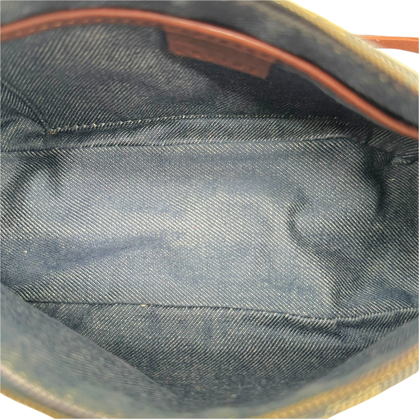 Celine Triomphe Monogram Blue Denim Pochette Bag