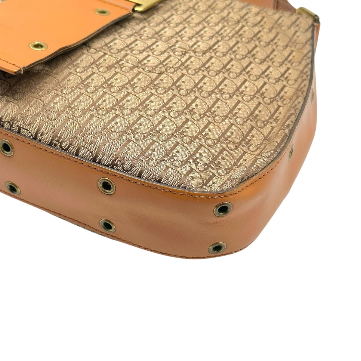 Christian Dior Trotter Monogram Tan Shoulder Bag