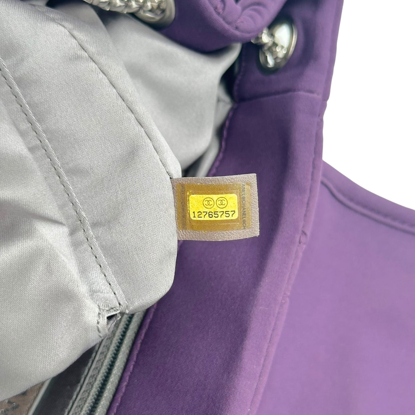 Chanel Purple Quilted Bubble Shoulder Flap Bag