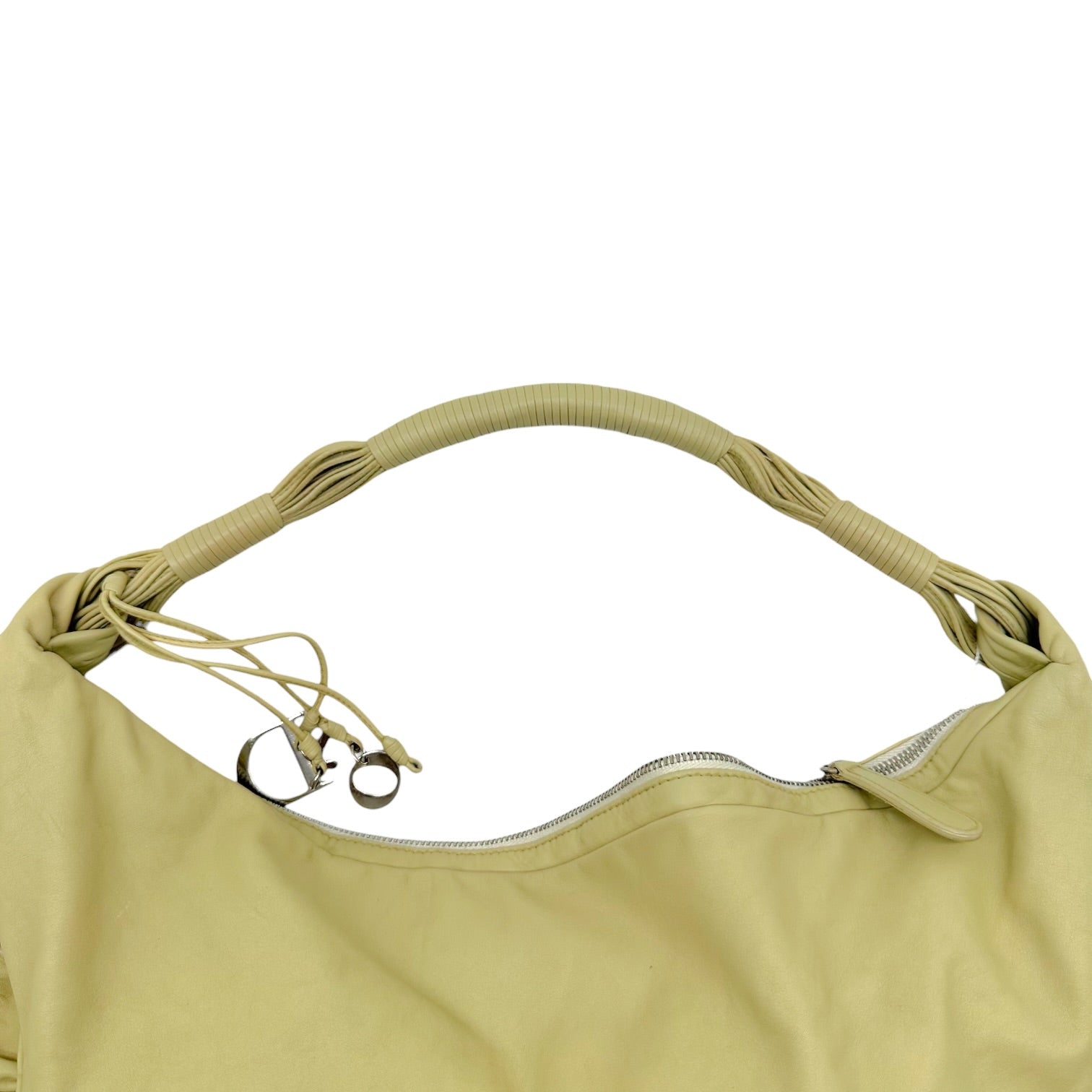 Christian Dior Ivory Leather Hobo Bag