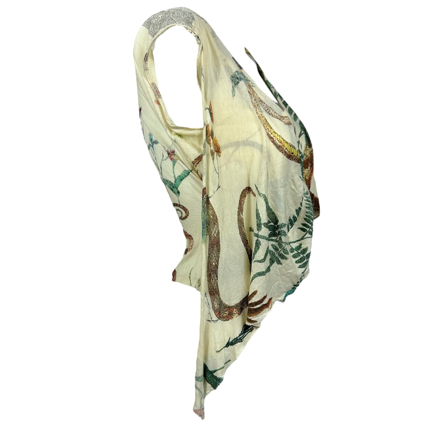 Just Cavalli by Roberto Cavalli Ivory Snake Print Crop Top - Outfit Repeater