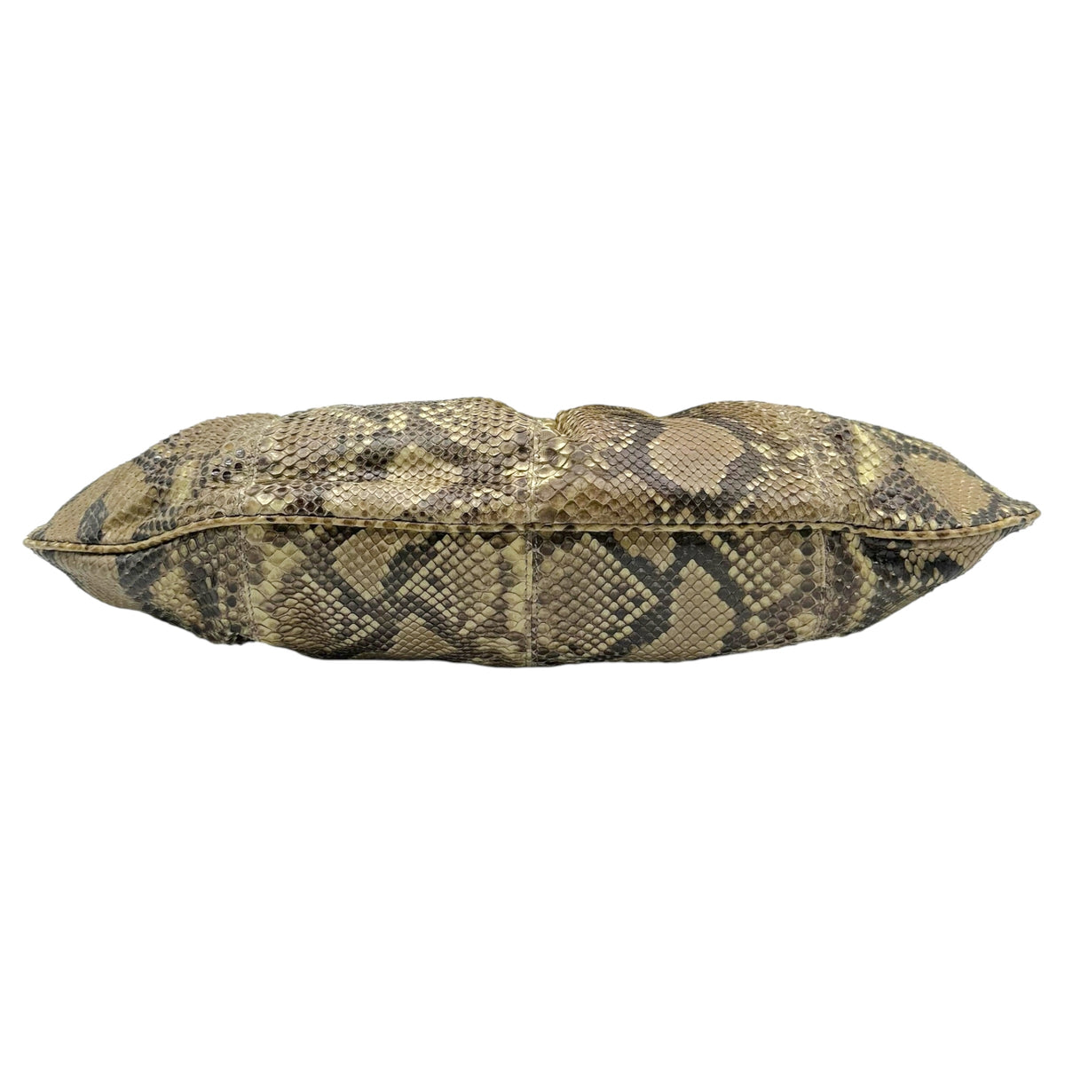 Fendi Beige Python Convertible Clutch Shoulder Bag
