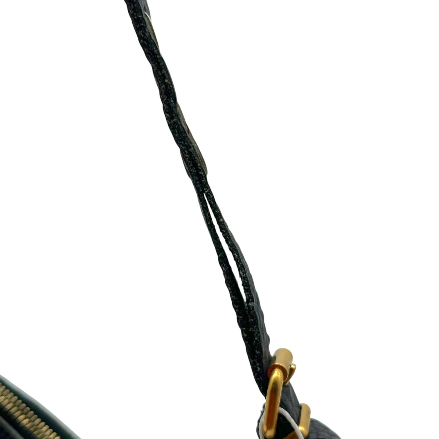 Fendi Small Oyster Bag Black White Whipstitch Leather
