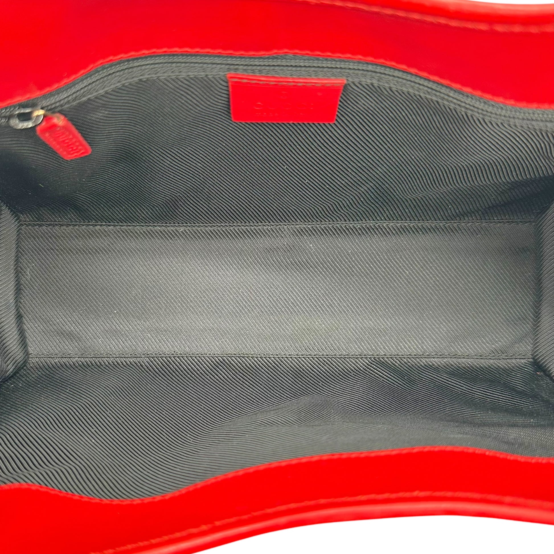 Gucci Gray Monogram & Red Leather Mini Jackie Bag - Outfit Repeater