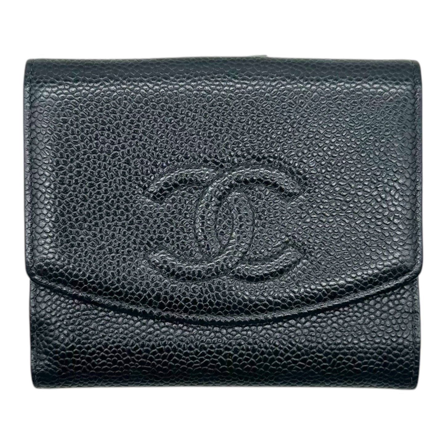 Chanel Black Caviar Bi-Fold Wallet
