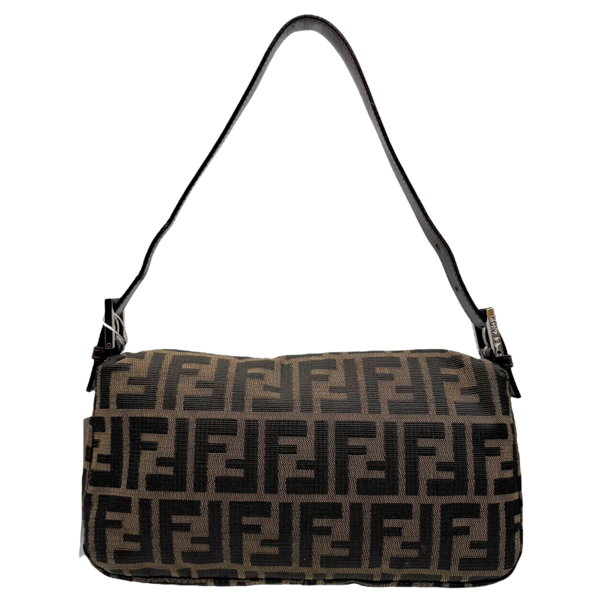 Fendi Brown Zucca Monogram Classic Baguette Bag - Outfit Repeater
