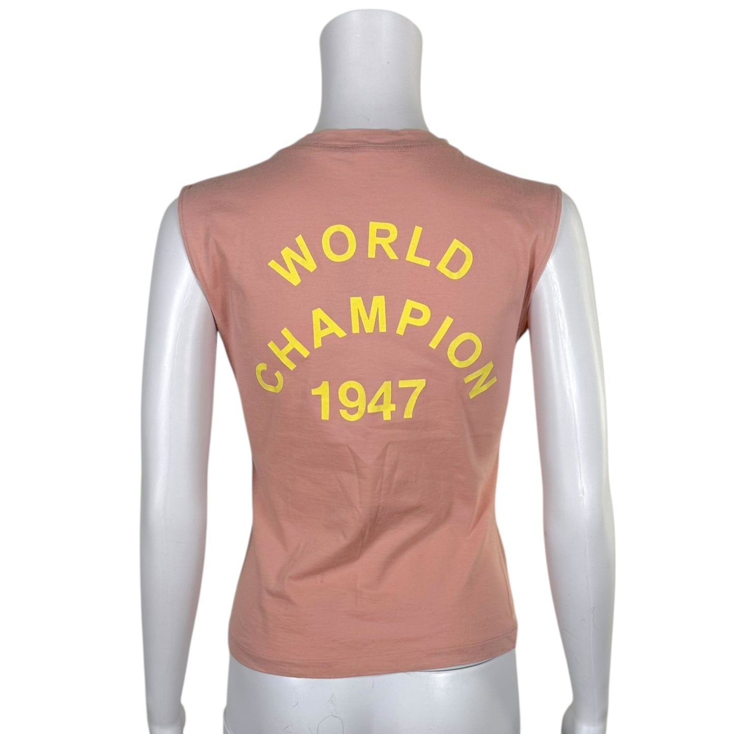 Christian Dior S/S 2002 Pink & Yellow J'Adore Dior Tank Top