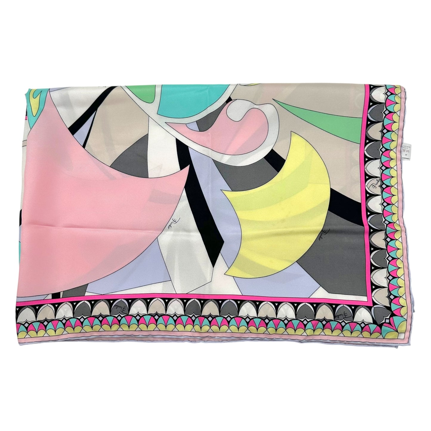 Emilio Pucci Multicolor Printed Large Silk Square Scarf
