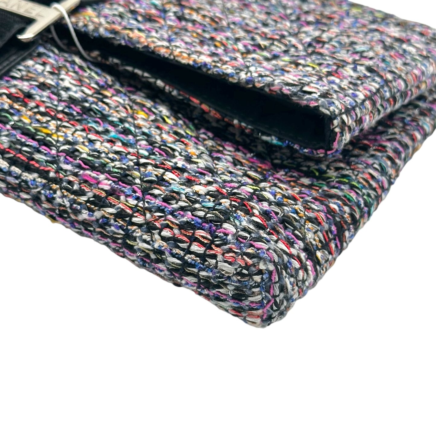 Chanel Multicolor Tweed Quilted Envelope Clutch Bag 2017-18
