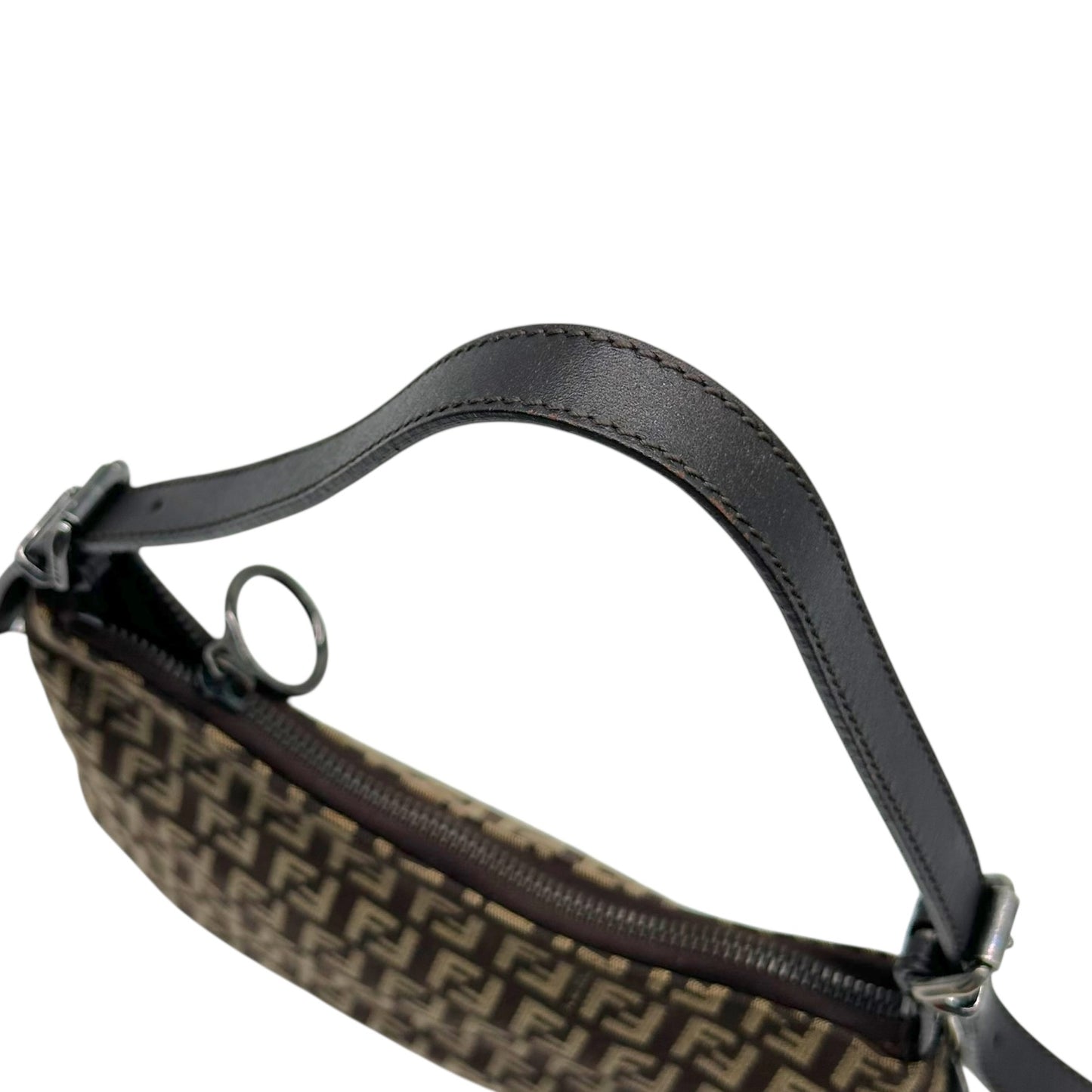 Fendi Brown & Tan Zucchino Monogram Oyster Bag