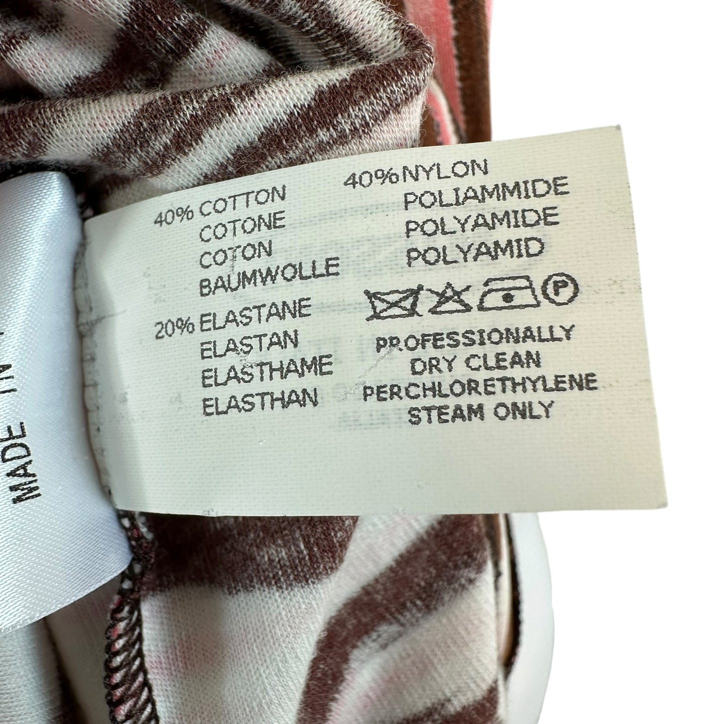 Missoni Knit Maxi Dress Pink Black Swirl Print
