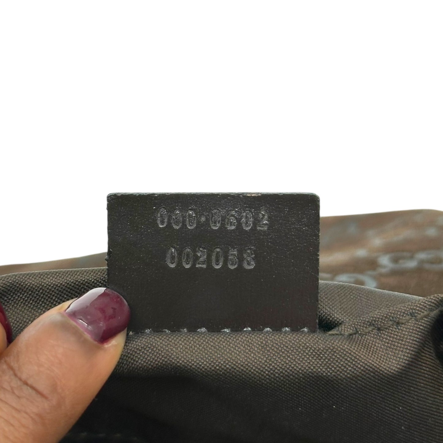 Gucci Brown Suede Monogram Shoulder Bag