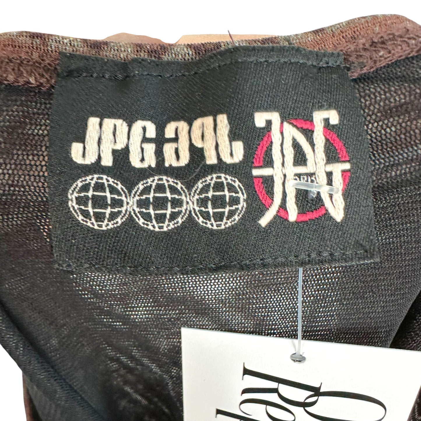 Jean Paul Gaultier Brown & Gray Nordic Print Mesh Midi Skirt