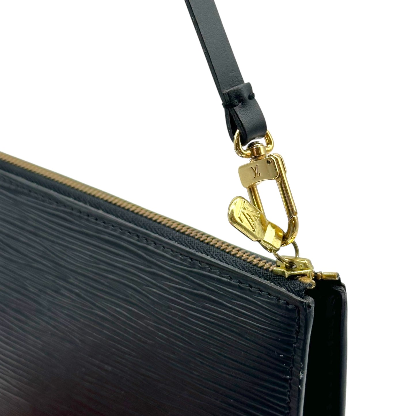 Louis Vuitton Black Epi Leather Pochette Mini Bag