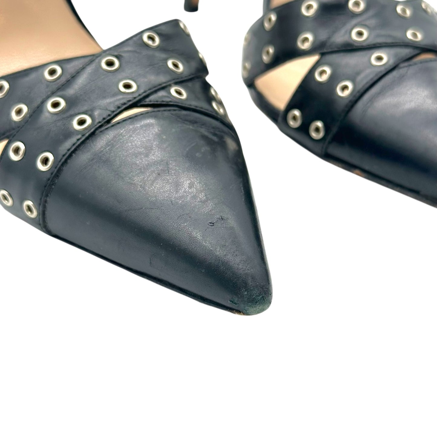 Manolo Blahnik Black Studded Rivet Heels - Outfit Repeater